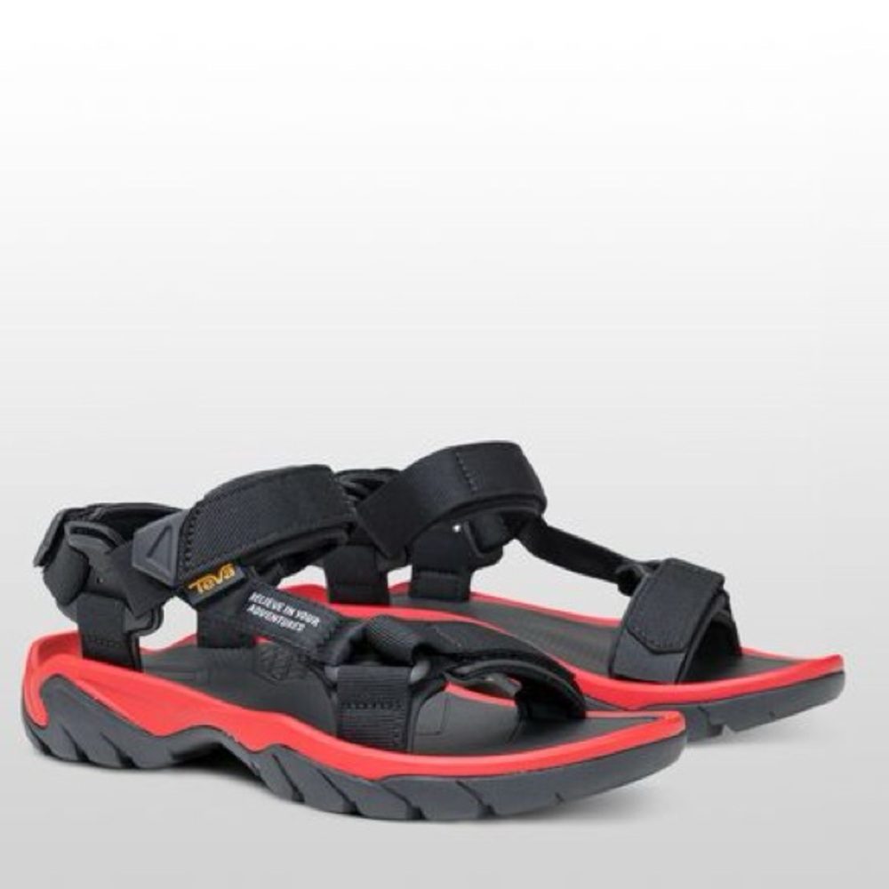 Teva Black and Red Outdoor Sandals
